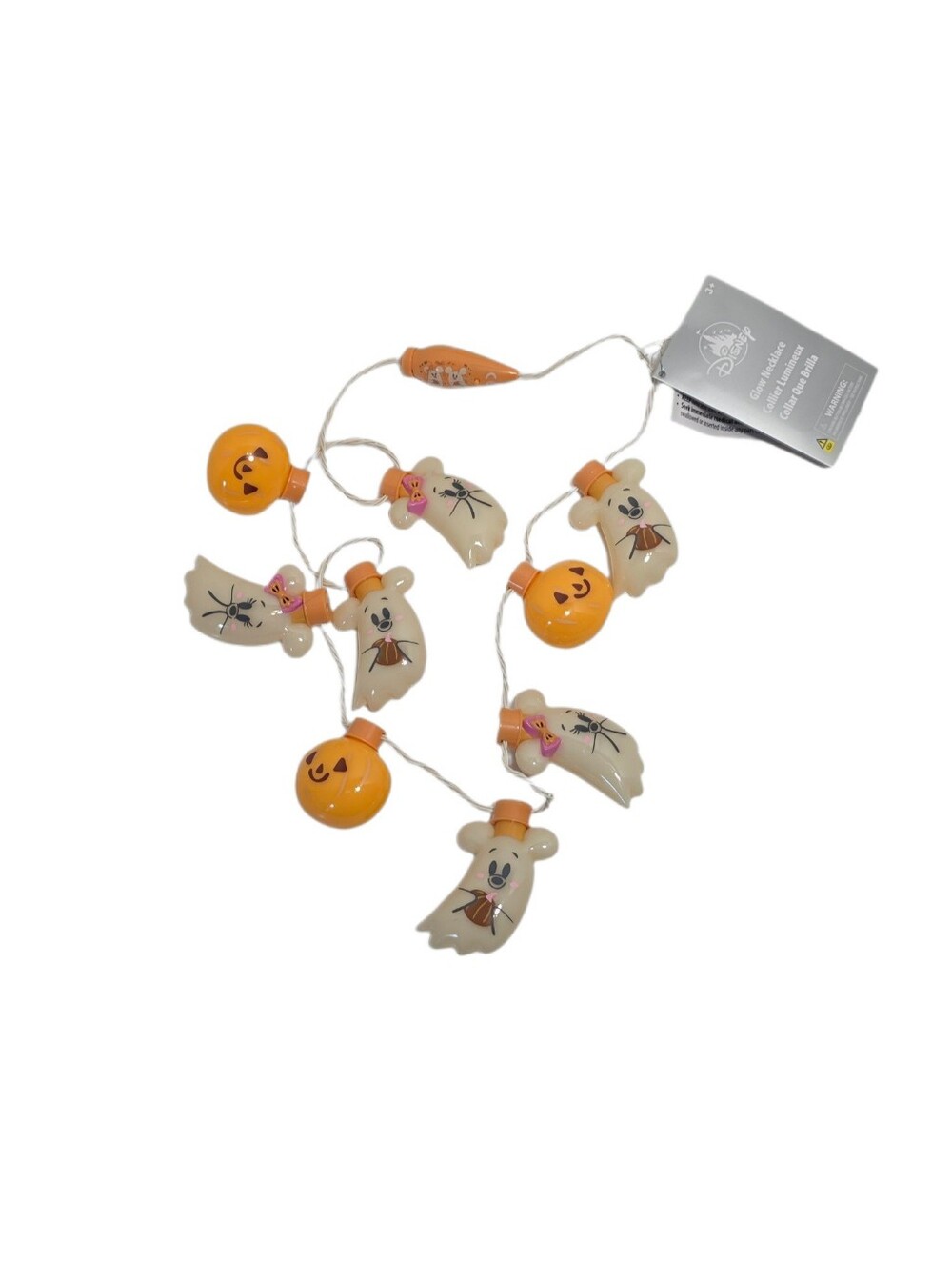 Disney Parks 2025 Mickey & Minnie Halloween Glow Necklace - NWT